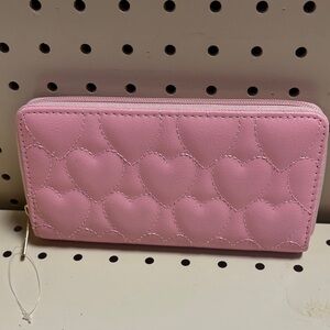 Pink Heart-Patterned Women's Wallet